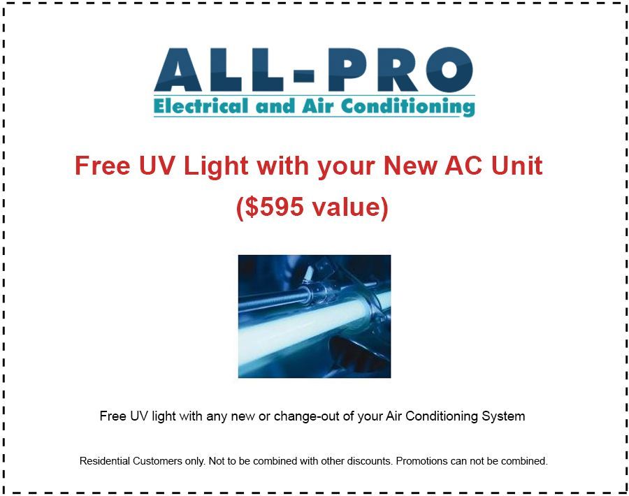 Air Conditioning Boca Raton- All Pro free UV light